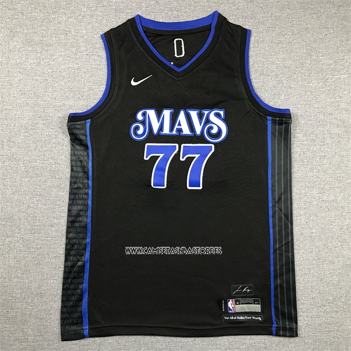 Luka Doncic NO 77 Camiseta Nino Dallas Mavericks Ciudad 2023-24 Azul